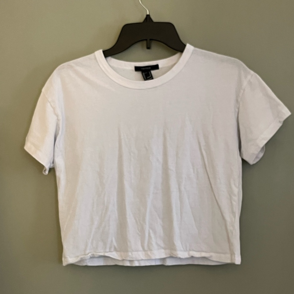 Forever 21 | Women’s Plain Cropped White Tee